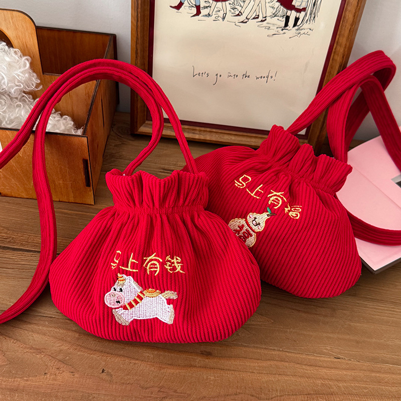 2026 bolsas de Año Nuevo para niños bolsas de Año Nuevo bolsas rojas de Año Nuevo para niños