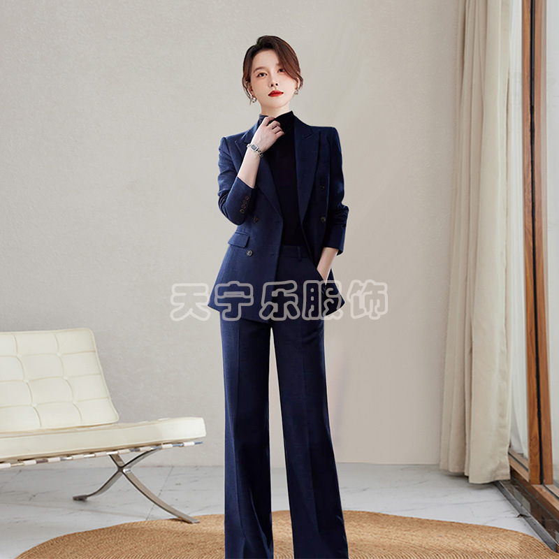 秋冬スーツスーツ女性ワイドパンツ高級職業服カジュアルスーツジャケット高級感通勤作業服夏