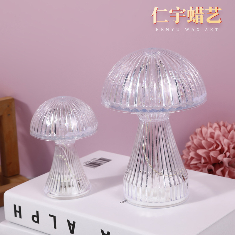 New cross-border Amazon mushroom candle lamp decoration headlamp bedside night light acrylic decoration