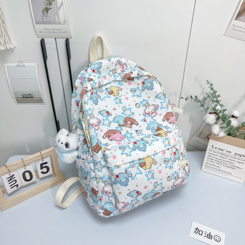 Mochila de estudiantes de alto valor de diseño de tendencia impresa de gran capacidad mochila de flores pequeñas estrellas mochila para mujeres image 8