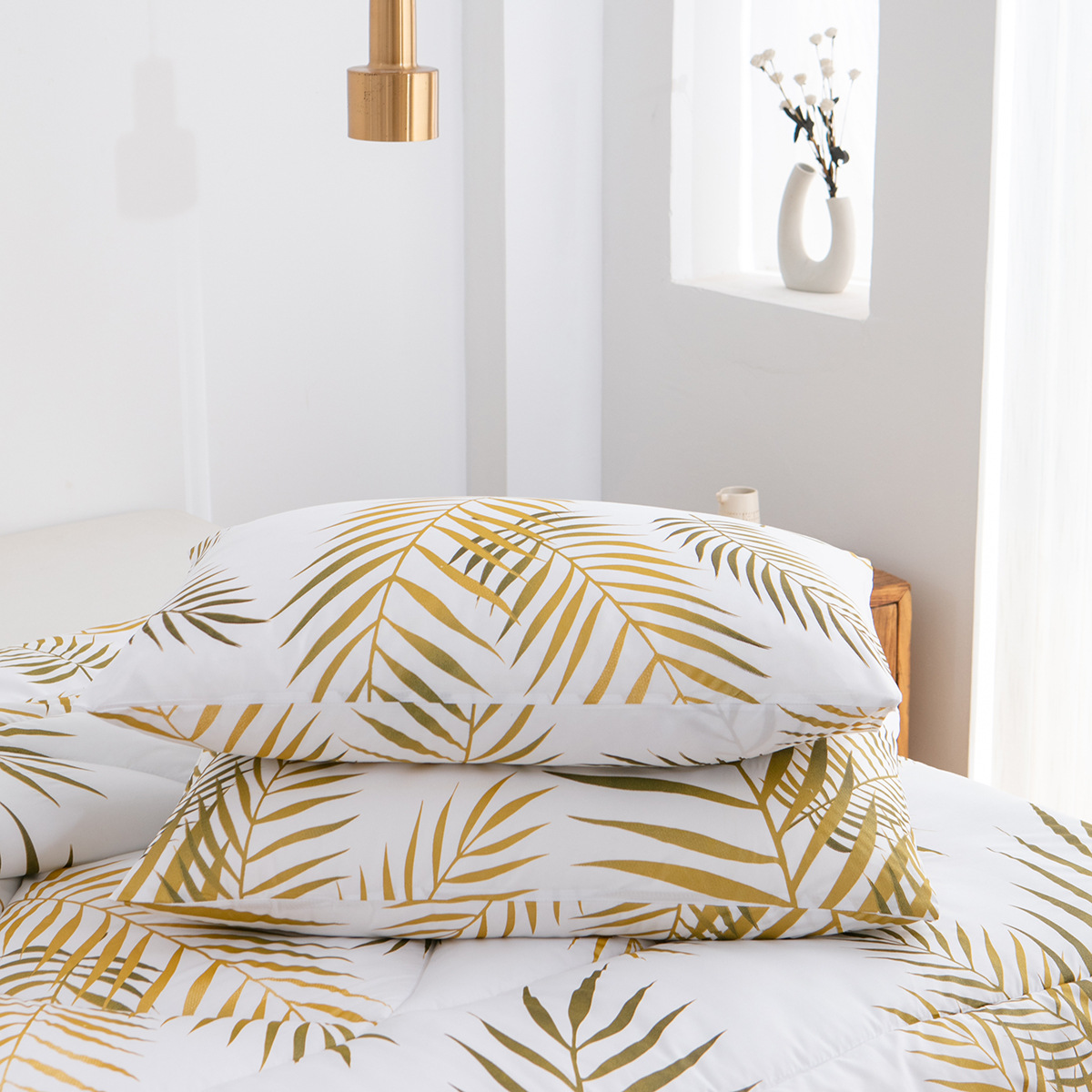 跨境专供亚马逊 外贸家纺床上用品被子胖被冬被wish化纤磨毛印花