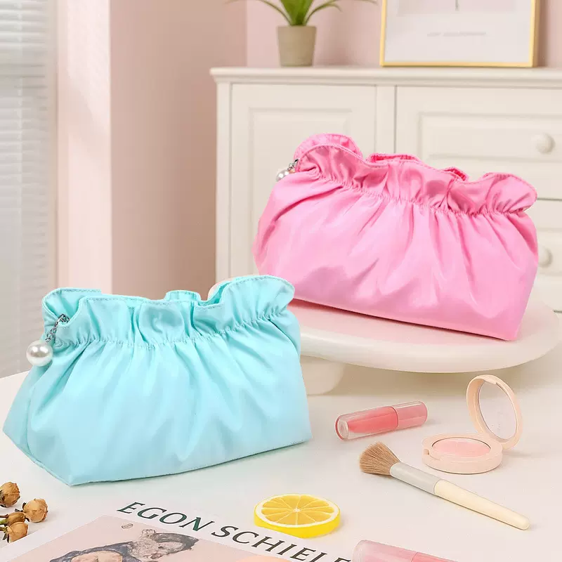 化妆包高颜值褶皱包收纳袋超多颜色选择旅行收纳包便携防水洗漱包