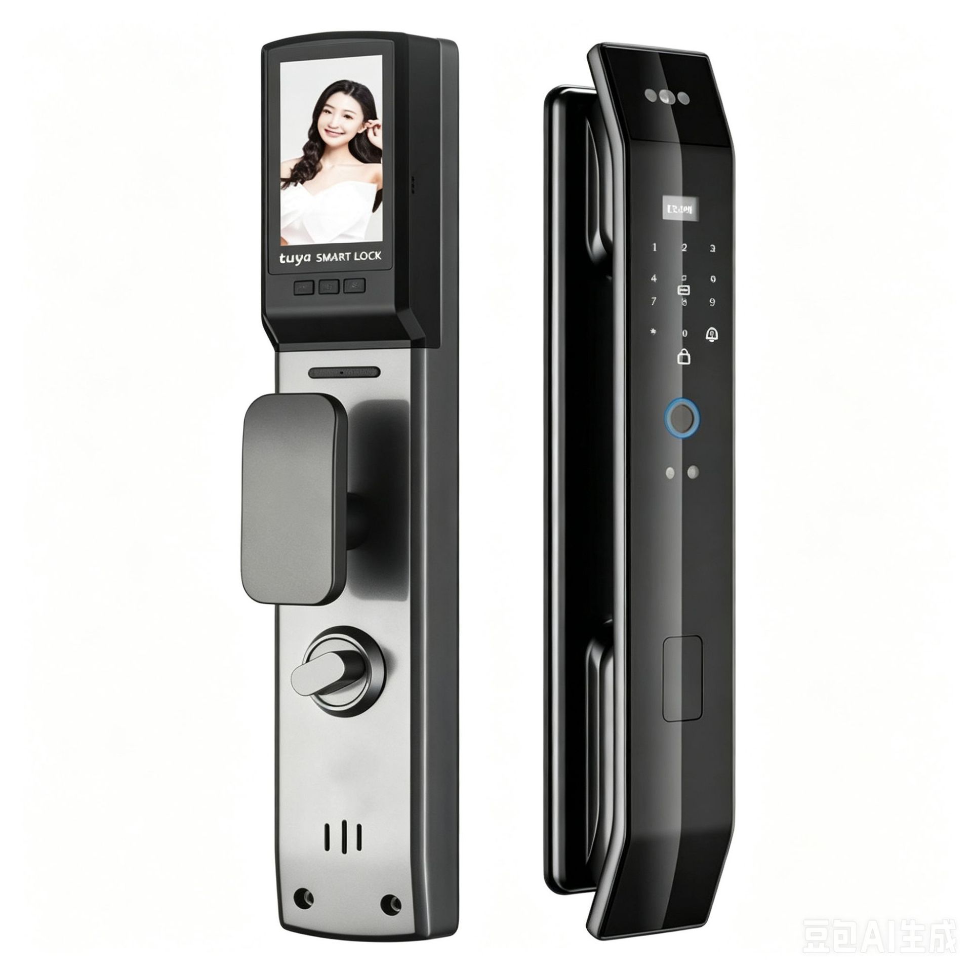 Cerradura Inteligente con Reconocimiento Facial y Huella Digital para Puertas de Madera