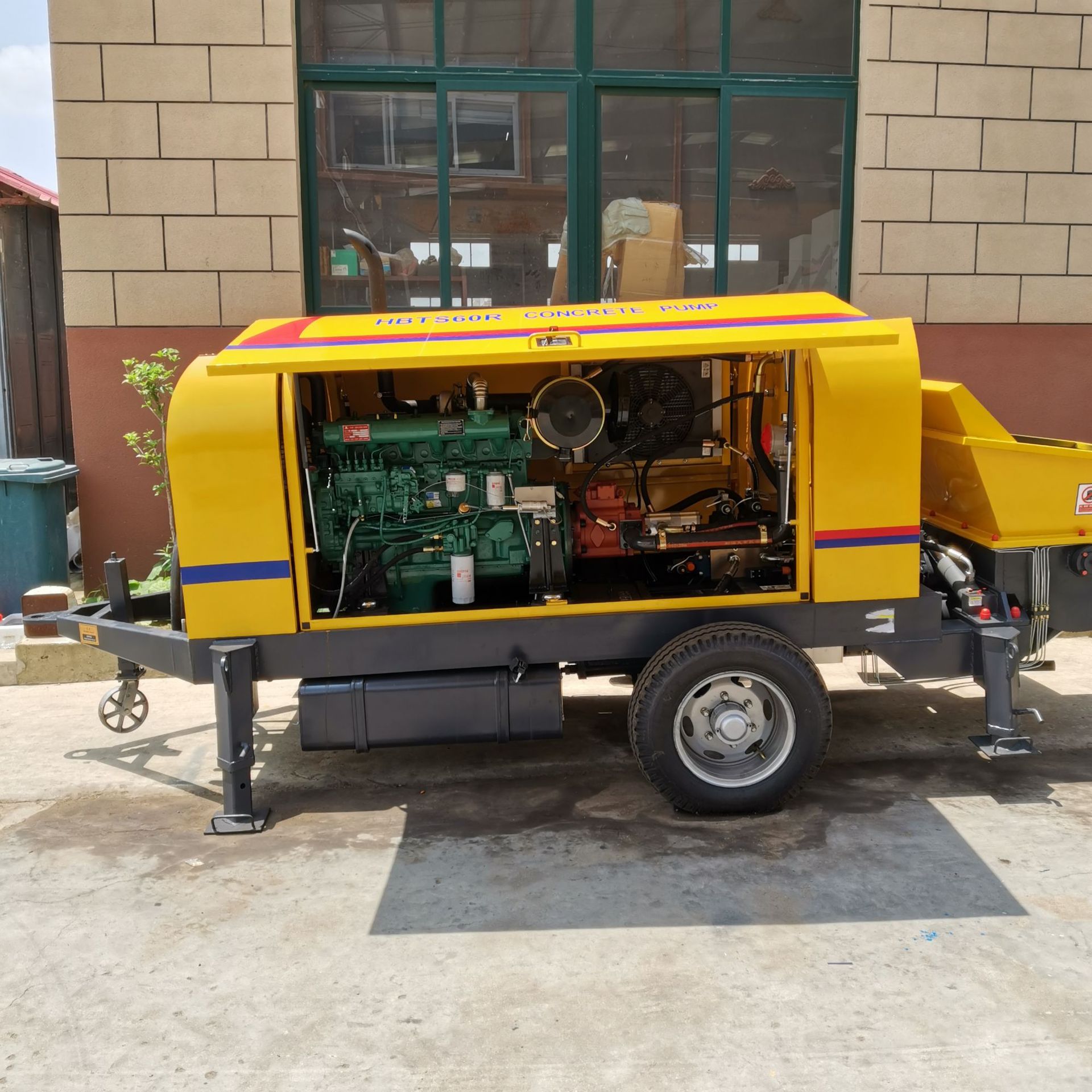 60泵 隧道专用泵 农村建房子泵 HBTS60-12-82R柴油混凝土泵搅拌机