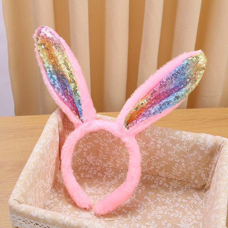 Diadema de orejas de conejo de peluche – para Pascua/fotos infantiles