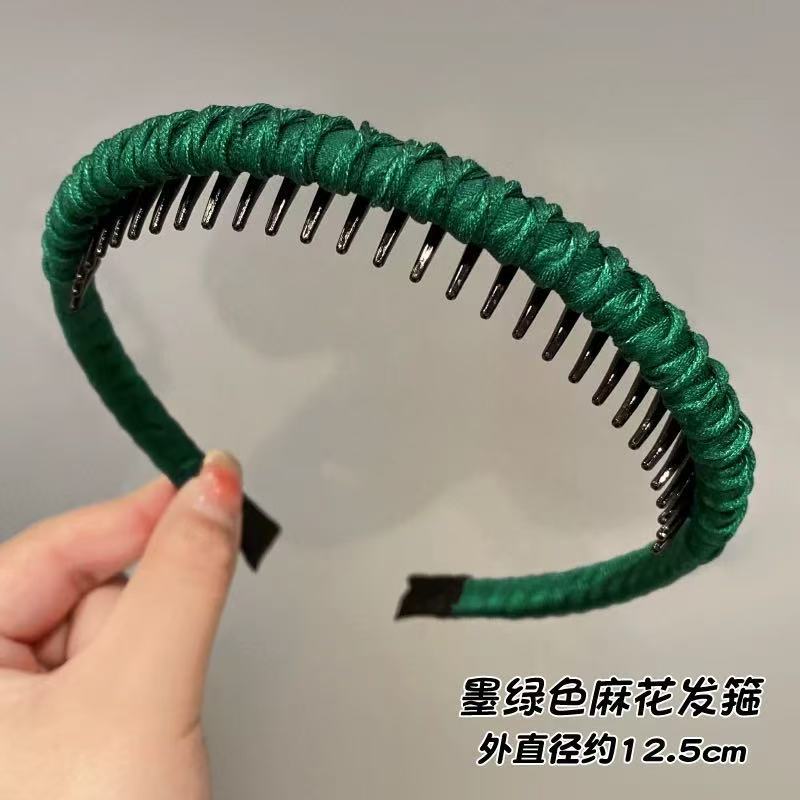 #274 fabric braided cord - dark green
