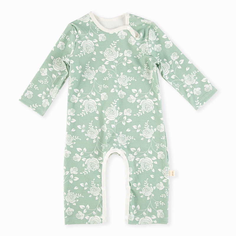 Estilo europeo y americano primavera y otoño mono Bebé Ropa de manga larga niños y niñas bebé niños mameluco cuello redondo Internet celebridad al por mayor