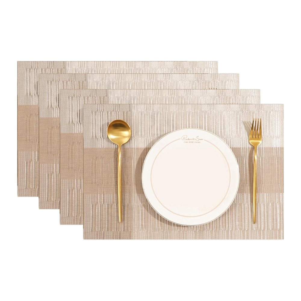 Productos de venta caliente transfronterizos pvc patrón de bambú mantel de Tisling almohadilla de aislamiento térmico de sensación premium mantel de aislamiento impermeable y a prueba de aceite estilo europeo