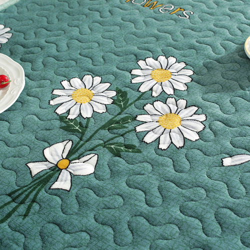 Fire pit table cover winter quilted thick fire pit cover for round coffee table heating table electric stove cover