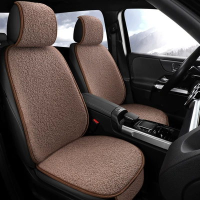 New winter teddy velvet warm car seat cushion fleece-lined thickened non-slip tie-free universal small waisted car seat cushion