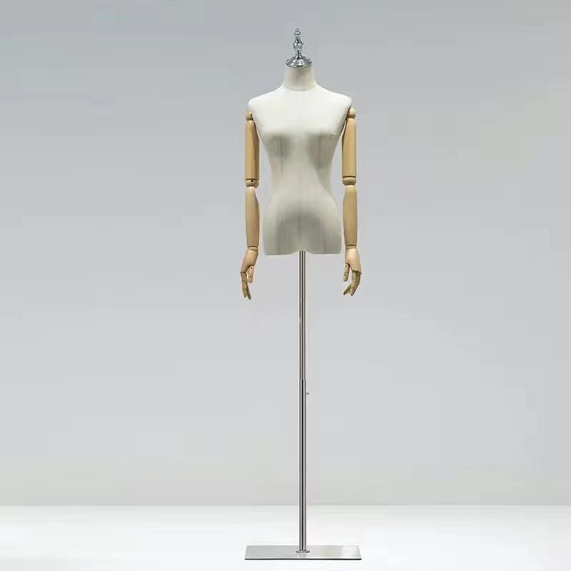 Modelo de accesorios tienda de ropa de mujer cuerpo completo modelo estante de ropa de mujer estante de muñeca de medio cuerpo humano estante de exhibición de ventana