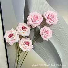 跨境外贸仿真花曼塔玫瑰花婚礼场景布置欧式家居装饰假花手工绢花