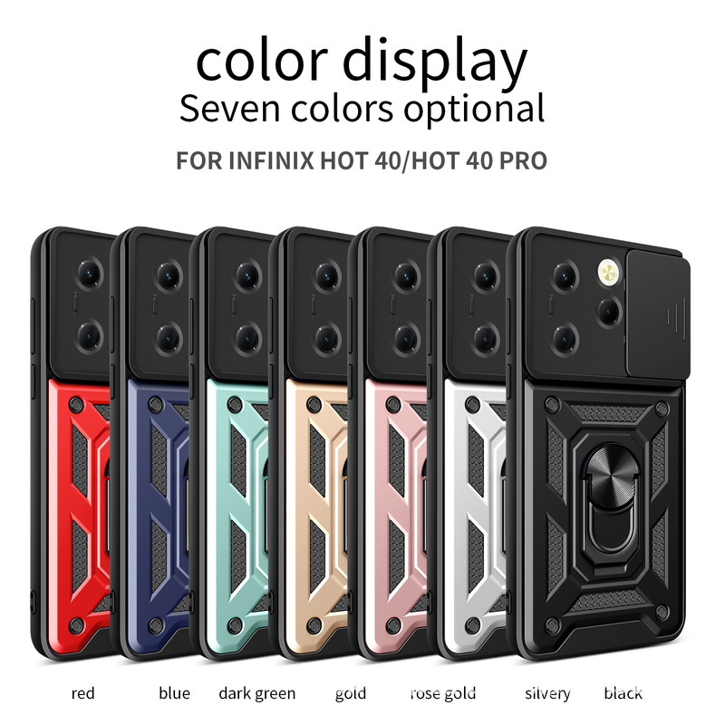 Suitable for Transsion Tecno Spark 50 Sliding Window Phone Case Pova7 Magnetic Stand Anti-Drop Protective Cover