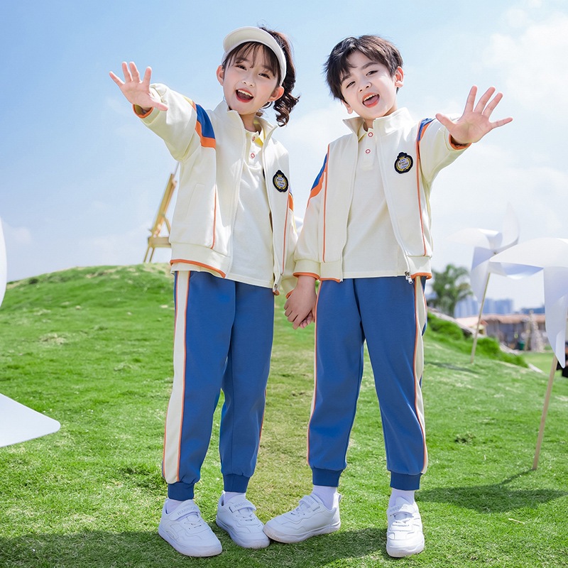 小学生校服纯棉幼儿园园服夏装英伦学院风套装儿童班服演出运动服