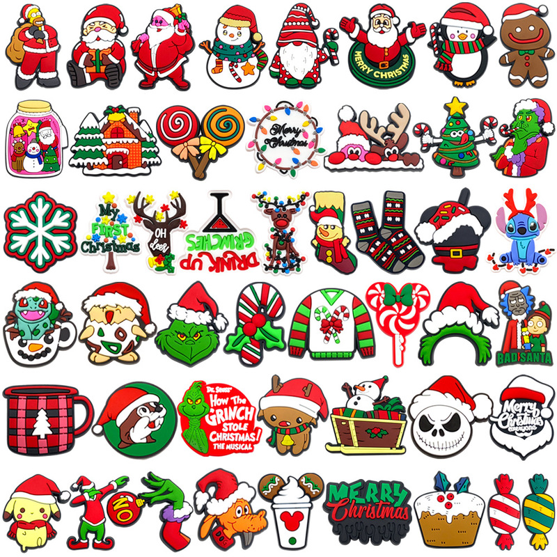 Christmas Cartoon Shoe Charms Pvc Shoe Decorations Grinch Santa Claus Garden Shoe Accessories Cross-Border Wholesale Christmas Cartoon Shoe Charms Pvc Shoe Decorations Grinch Santa Claus Garden Shoe Accessories Cross-Border Wholesale