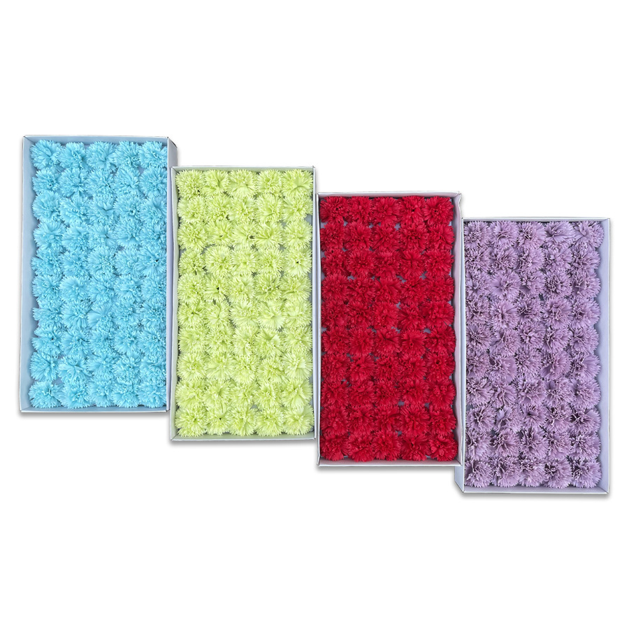 Día del maestro Madre Carnation Cabeza de flor de jabón Flor de jabón para maestros Ramo de ancianos Caja de regalo Material de bricolaje