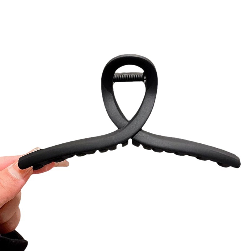 Clip de agarre de color café de alta calidad, horquilla grande, mujer 2024, nuevo estilo, volumen de cabello en la parte posterior de la cabeza, clip de tiburón, tocado, horquilla