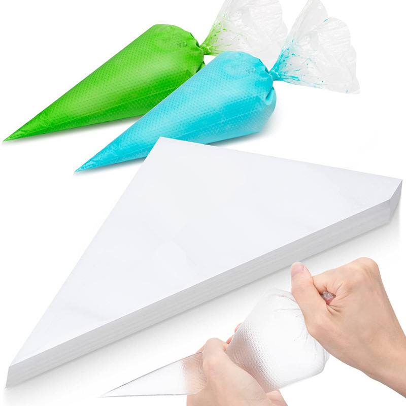 Disposable cake decorating bag cookie cream transparent piping bag baking supplies large, medium and small triangle decorating bag