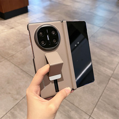 Huawei matex6 携帯電話ケース、プレーンレザー、中央軸磁気保護 x5 リストストラップホルダーレンズオールインクルーシブ落下防止ケースに適しています。