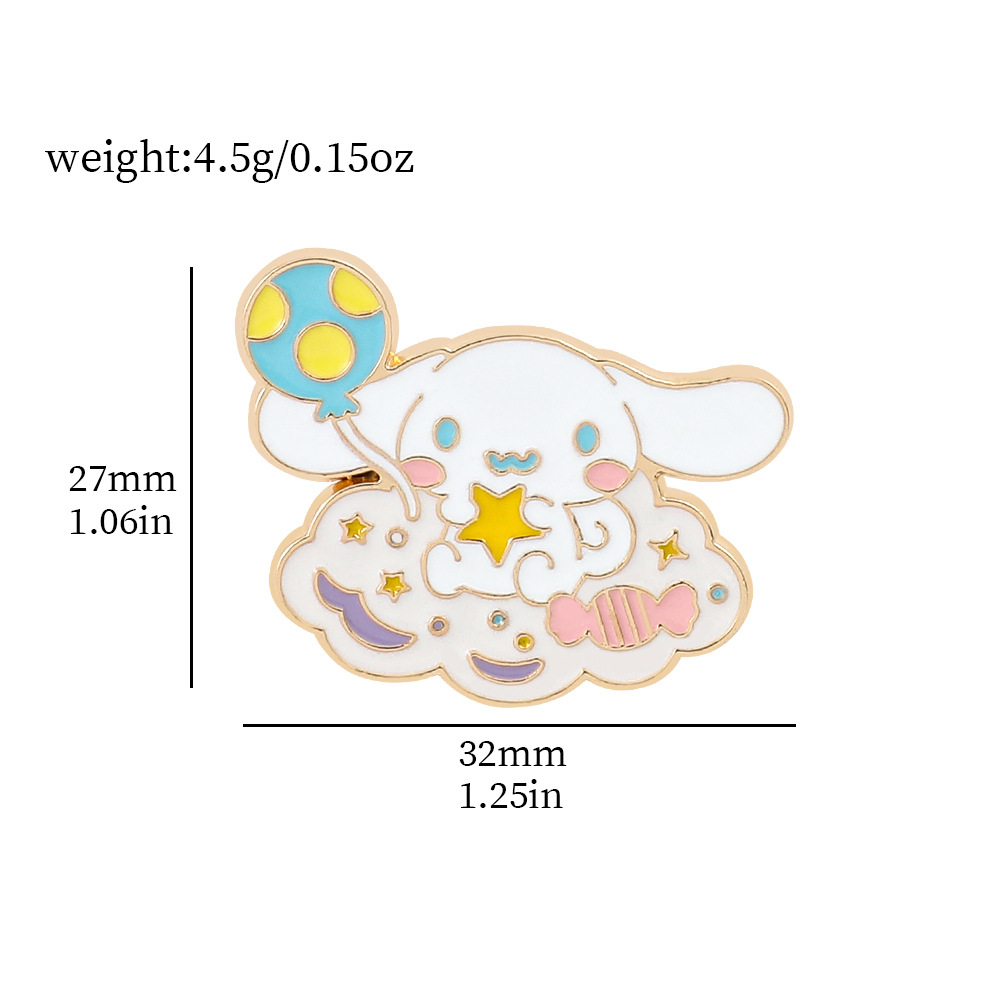 Venta caliente cien Sanrio serie de metal broche de dibujos animados coolomi Yugui perro KT gato todo-fósforo de moda insignia