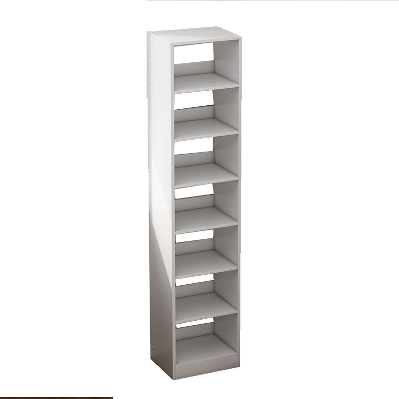 A prueba de polvo estantería pared hueco estrecho gabinete vertical hogar pequeña estantería con puerta gabinete de almacenamiento piso sala de estar vitrina