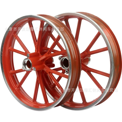 Mini Two-Wheeled Motorcycle, Two-Stroke 47/49Cc Small Off-Road Vehicle, 2.5-10inch Front and Rear Steel Rims, Orange Color (Motorcycle wheel hub)