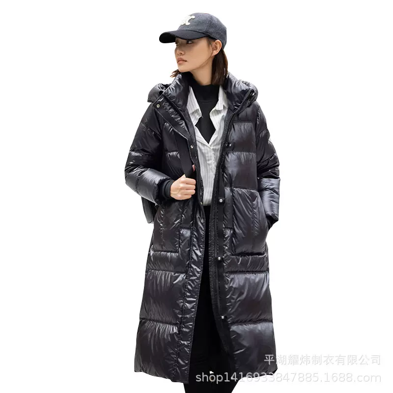 厂家批发2024年冬季新款羽绒服女90新国标鹅绒羽绒服黑金系列三宅