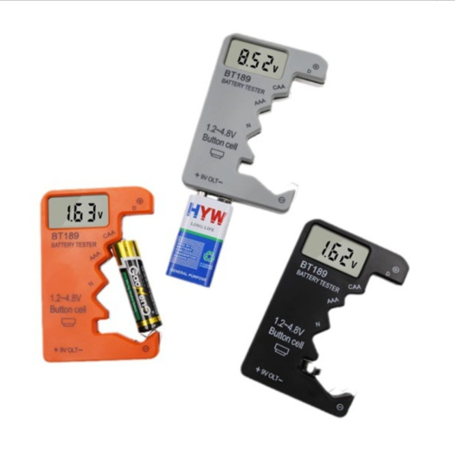 LCD显示电池测试仪 电池电量容量检测器 BT-189 数显电池电压测量