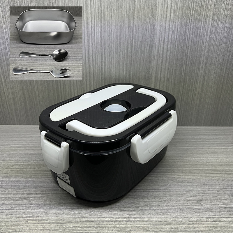 車載家庭用電熱弁当箱304ステンレス加熱弁当箱ダブル電圧保温出勤ご飯付き熱飯神器|undefined