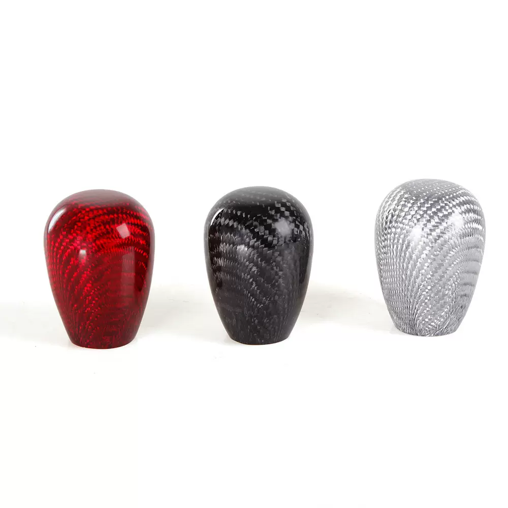 汽车改装配件 碳纤维排档头 短款鸭蛋形状碳纹波棍头自动挡档把头