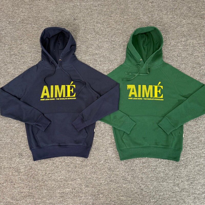 Aime Leon Dore High Street Retro Long-Sleeved Top with Letter Print for Men and Women Loose Casual Hooded Sweatshirt Aime Leon Dore High Street Retro Long-Sleeved Top with Letter Print for Men and Women Loose Casual Hooded Sweatshirt
