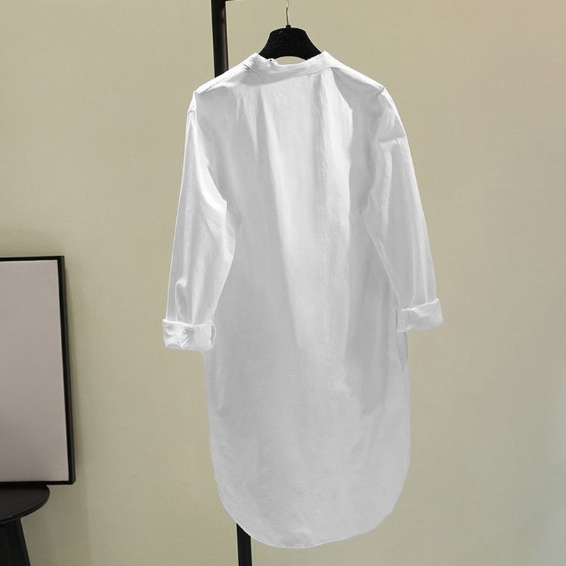 Solid Color Pattern Wholesale Women's Casual Style Japanese And Korean Leisure Solid Color Long Sleeve Blouses