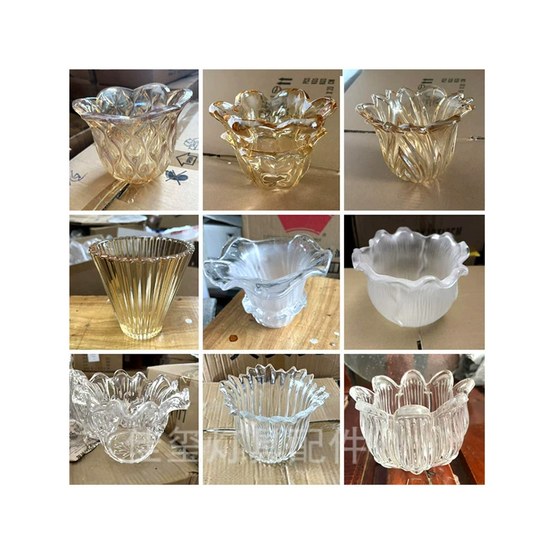 Стеклянный абажур, люстра, настольная лампа, настенный светильник, замена DIY, винтовой патрон для лампы, матовый янтарный корпус, декоративные аксессуары