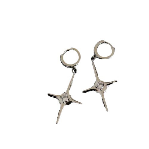High-end cross earrings, new popular style, light luxury, niche and unique earrings, everyday personalized and versatile earrings