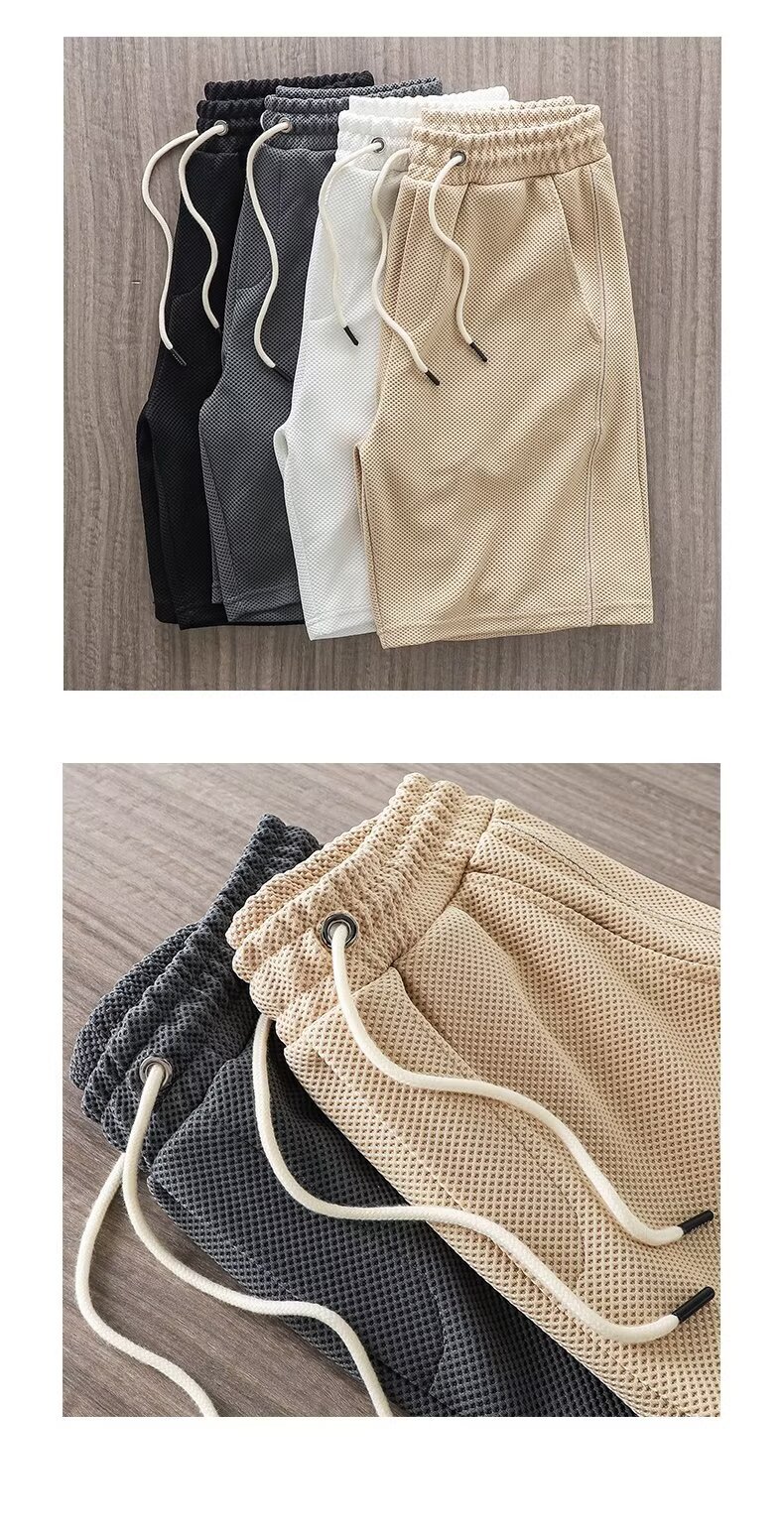 Pantaloncini casual uomo maglia a nido d'ape texture ananas_voghion.com