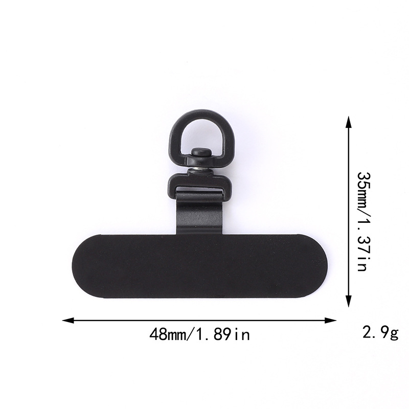 Nuevas juntas de teléfonos móviles tarjetas de acero inoxidable de metal 360 grados clip giratorio anti-perdida juntas de cuerda de teléfono móvil