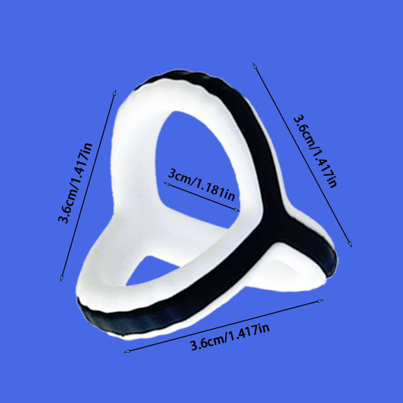 Triangle Silicone Locking Ring, Dual Scrotum and Penis Delay Ring, Manual Adult Toy — detail image 6