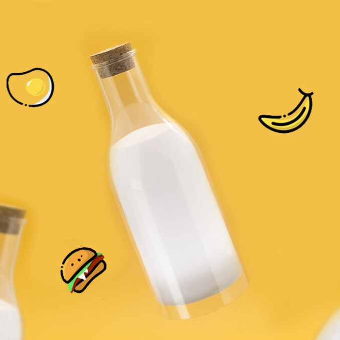 牛乳瓶ナイトライトクリエイティブギフトイベントプロモーション卸売寝室のベッドサイド睡眠 ABS 充電式ナイトライト|undefined