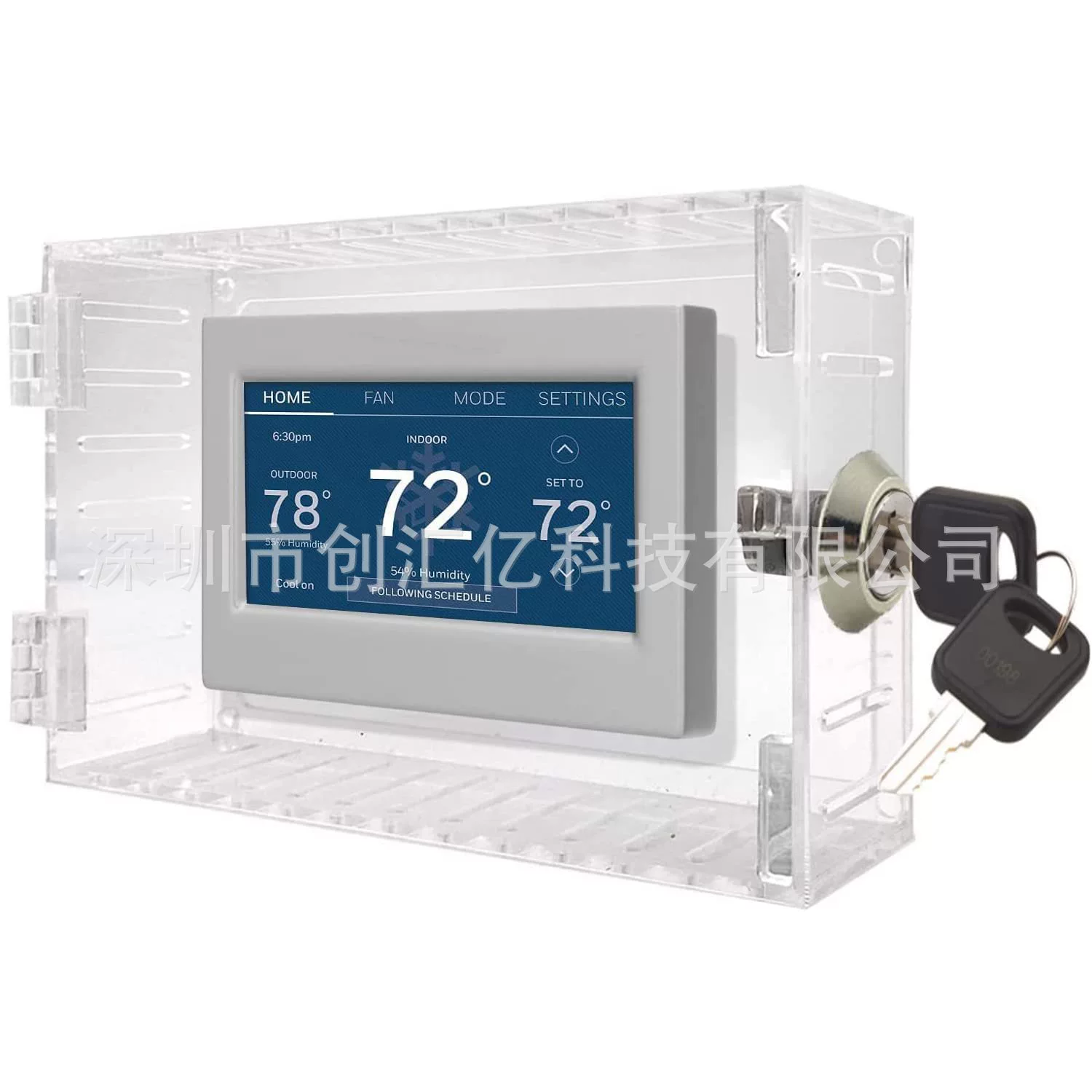 Универсальный термостат замок ящик с ключом прозрачный PS защитный чехол большой термостат паспорт постоянной температуры крышка клапана