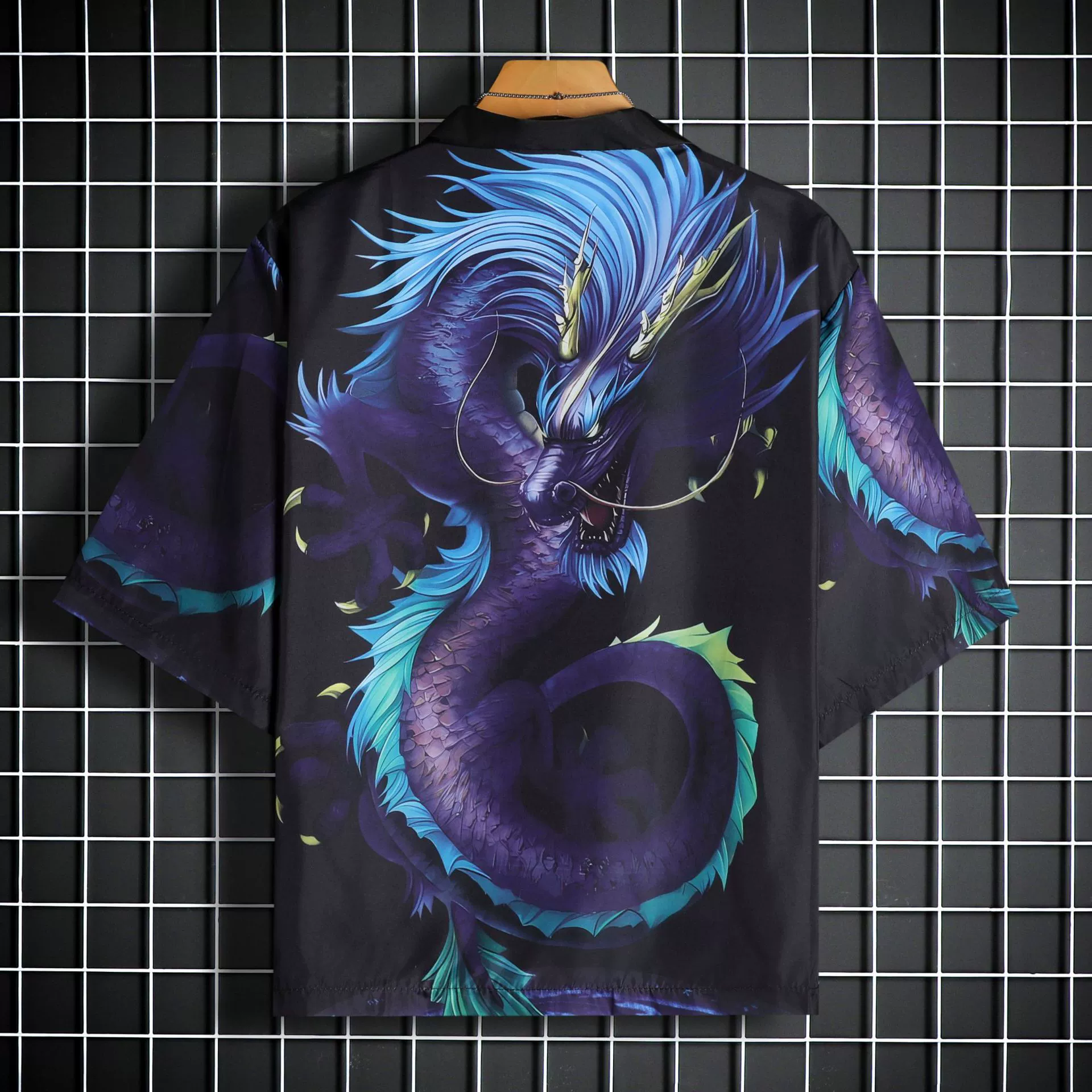 Трансграничный национальный стиль ретро кардиган кимоно для мужчин и женщин, свободное досуг Укиё Окрашенная рубашка с семью рукавами