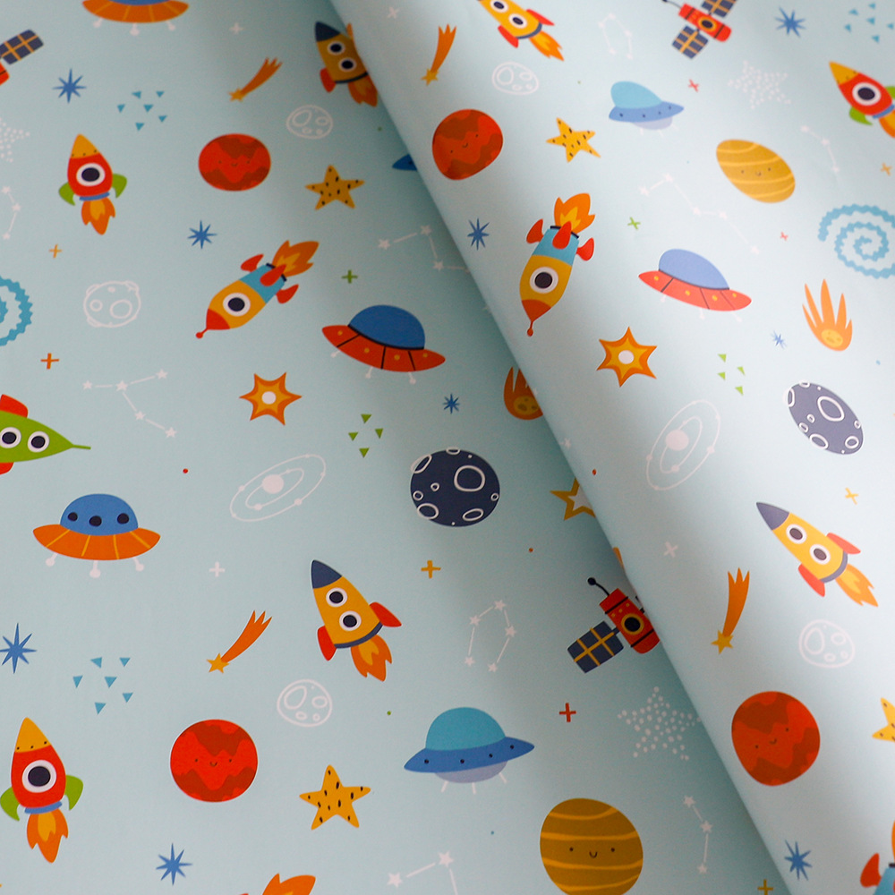 Nueva temporada escolar, cumpleaños, vacaciones de Navidad, regalos para niños, lindo papel de regalo de decoración de papel de regalo de dibujos animados