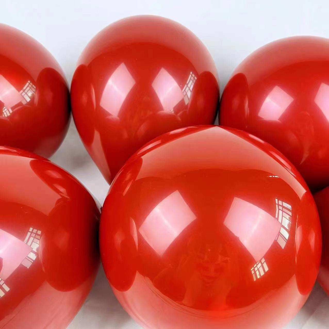 10 pulgadas de doble capa gema roja Granada roja globo conjunto bola decoración de la boda doble capa Globo Rojo