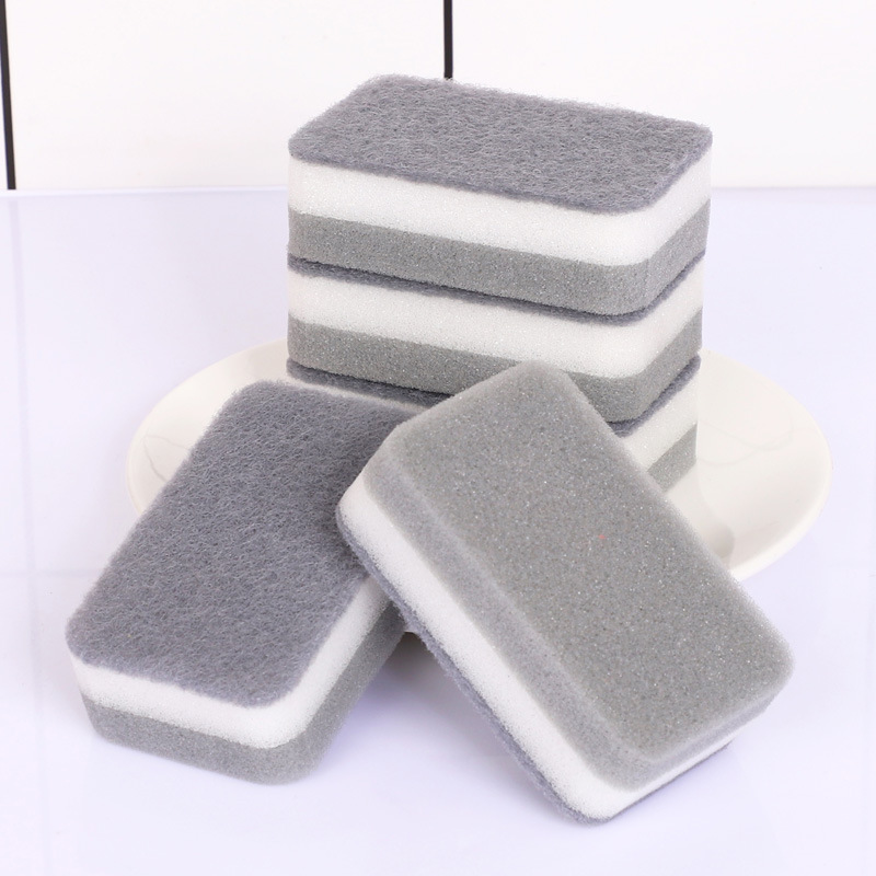 De tres capas redondeado estropajo esponja fábrica en stock cocina limpieza estropajo esponja cocina suministros
