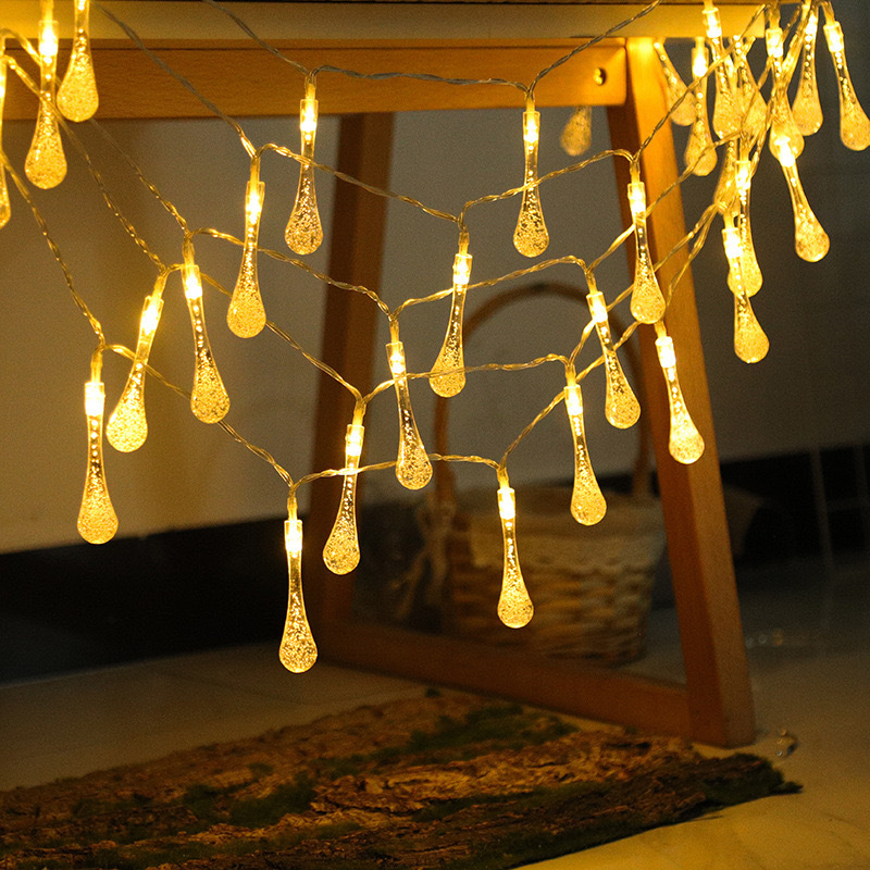 Mayorista LED lámpara solar string gota de agua burbuja lámpara de bola al aire libre impermeable fiesta decoración lámpara de color lámpara de atmósfera de patio