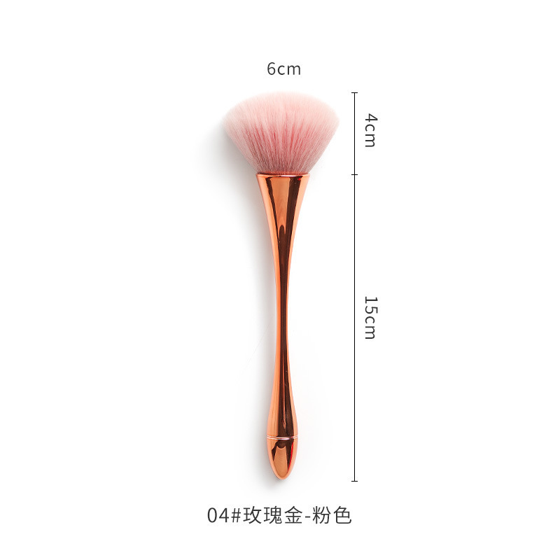 ネット赤美甲粉塵ブラシピンクの毛バラの花型棒ブラシ多機能爪切り頬紅ブラシ|undefined