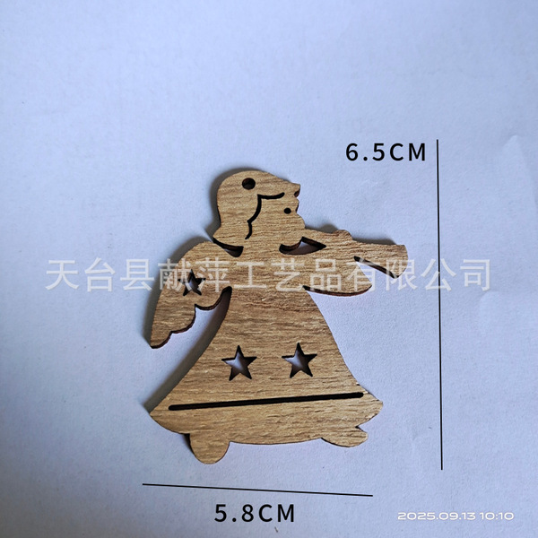 Christmas wooden carved pendant