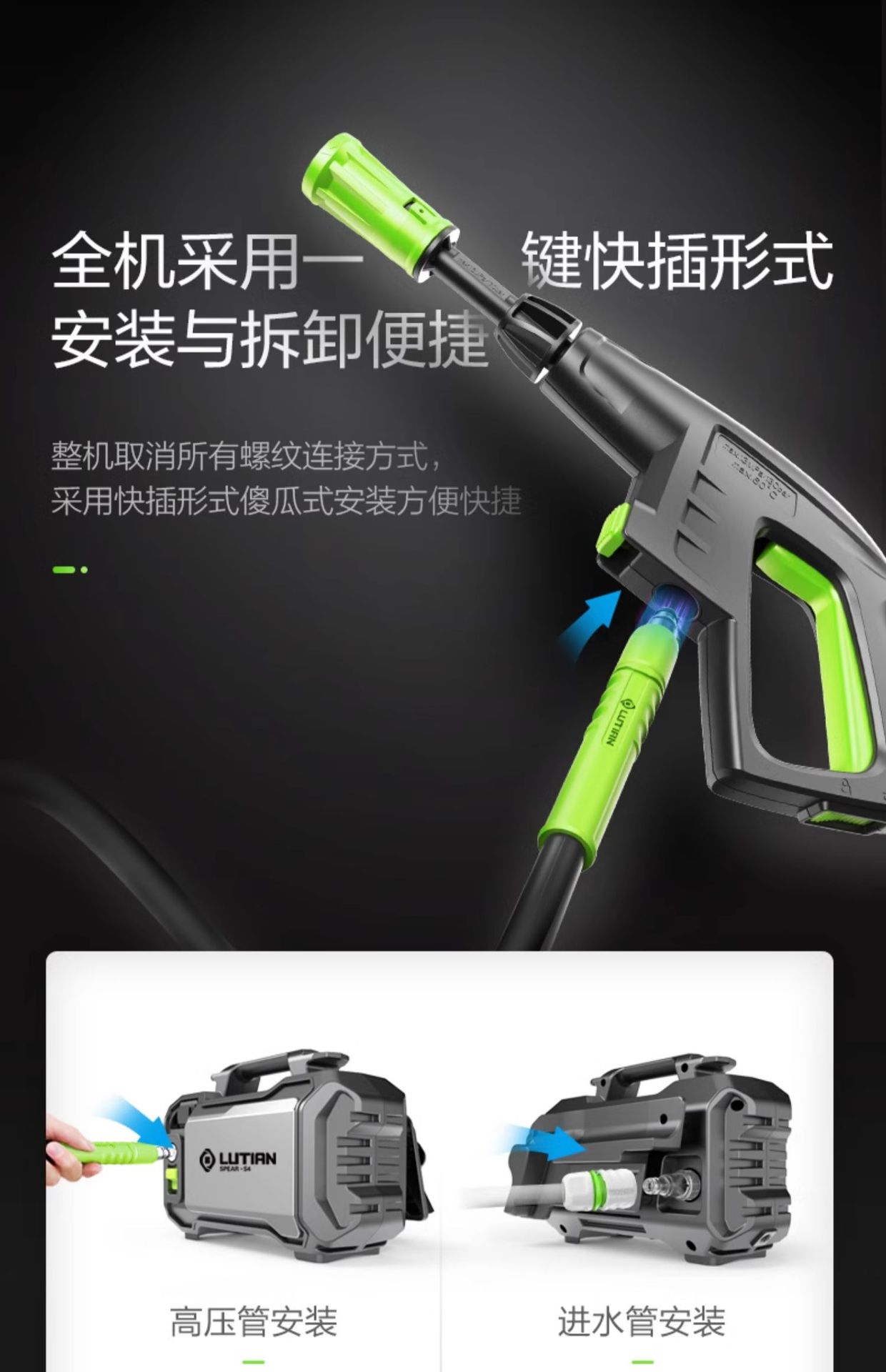 Portable High-Pressure Car Washer Pump for Home Use 220V Fully Automatic New Car Cleaning Tool High Power Wholesale