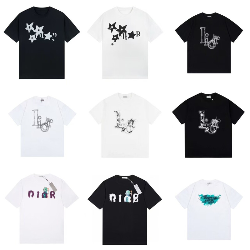 26 Spring/Summer Series Short-Sleeve T-Shirt Collection: Graffiti, Starry Sky, Hearts, Classic Logos, All Included, Unisex Trendy Styles 26 Spring/Summer Series Short-Sleeve T-Shirt Collection: Graffiti, Starry Sky, Hearts, Classic Logos, All Included, Unisex Trendy Styles