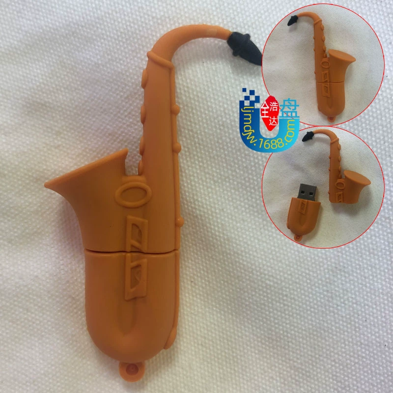 Картинка USB-флешка, музыкальные инструменты, электронная скрипка ПВХ, гитара, микрофон, классическое пианино, 64Гб, подарок на день рождения