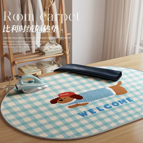 Ironing Pad for Home Use, Foldable Small Bed Ironing Board, Special Oval Mat for Clothes, Hanging Ironing Board